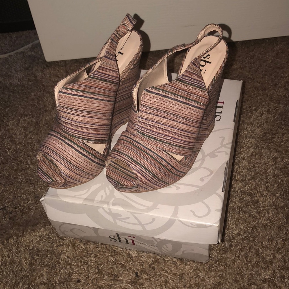 Striped heels